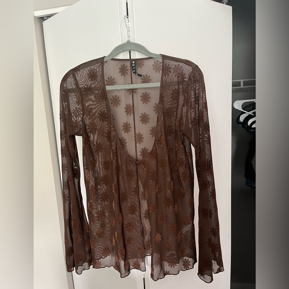 Motel Rocks Sheer Flower Cardigan